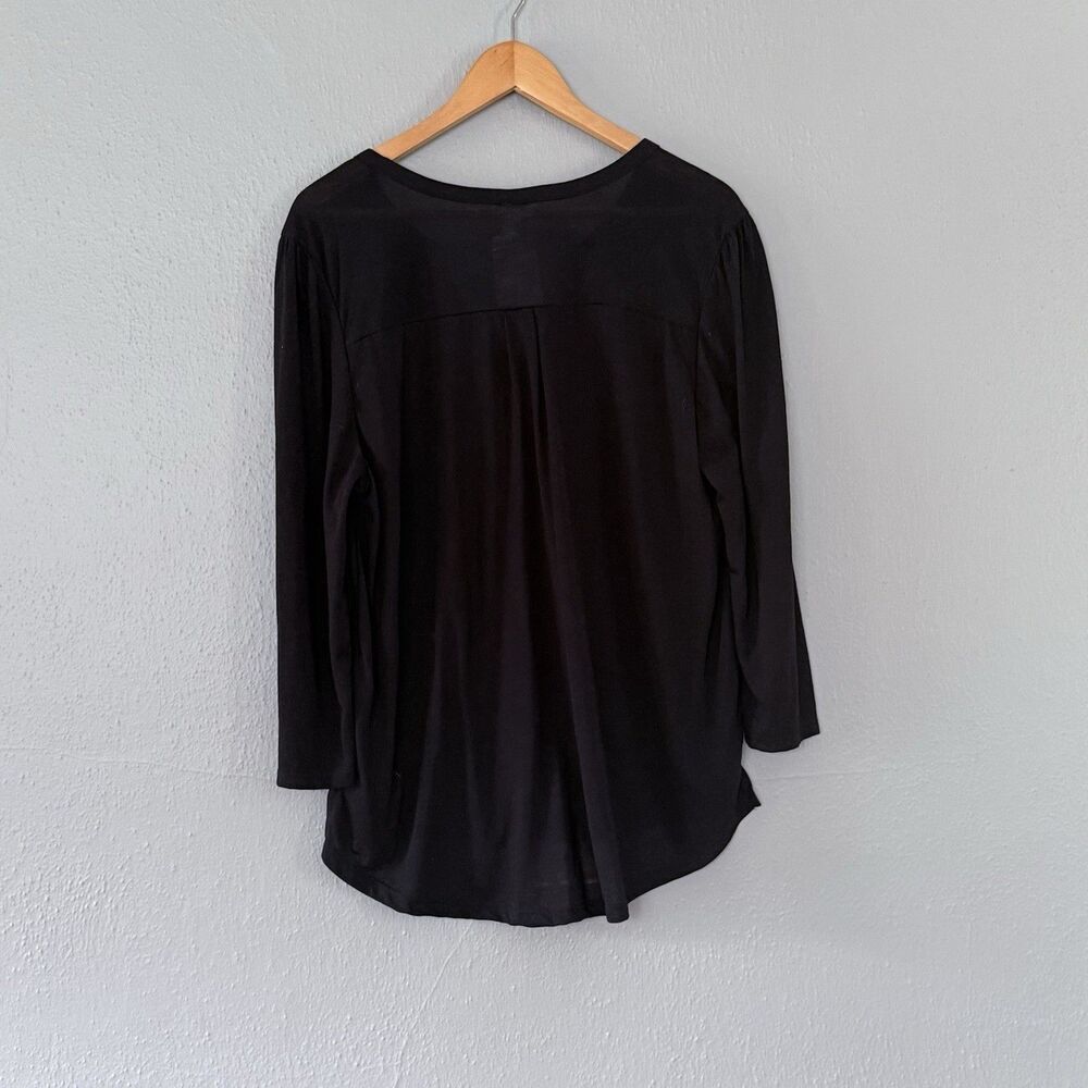 H&M Women's Blouse Black Large Sleeveless Business Casual Top Minimalist - Picture 4 of 7